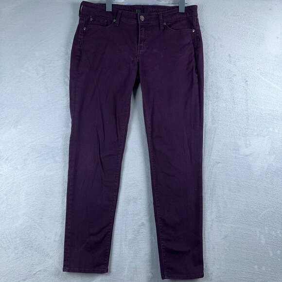 Gap Women's Premium Skinny Jeans Size 10/30 Mid Rise Denim Stretch Purple - Picture 1 of 11